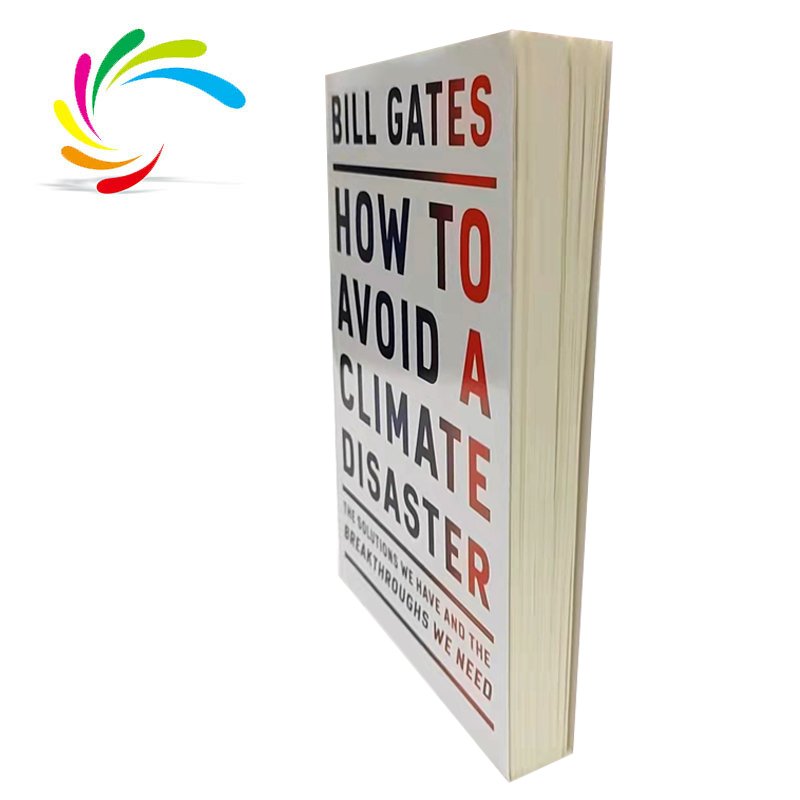2022 New arrival softcover book light yellow paper stock English science books printing how to avoid a climate disaster