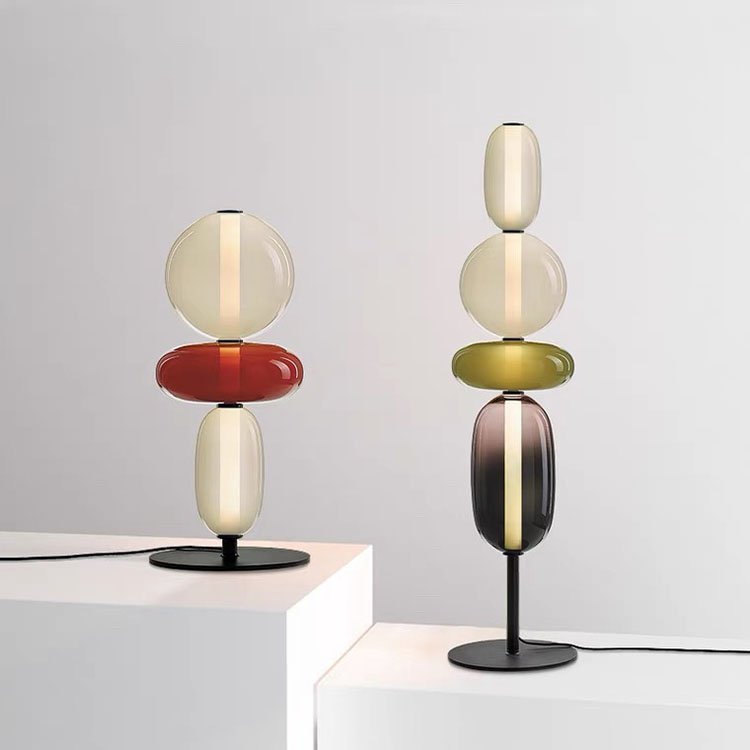 Glass Table Lamps Luxury Modern Decorative 3000K Smoke Glass Brass Table Lamp