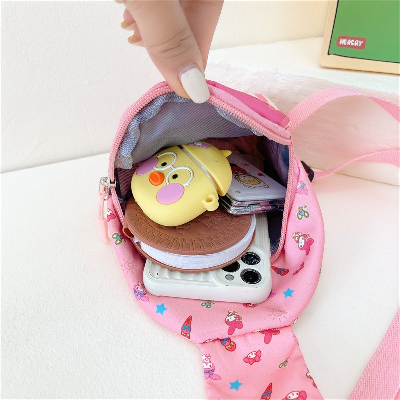 2024 Children's Cartoon Chest Bag Boys and girls travel snacks Bag Cartoon printed one-shoulder diagonal backpack