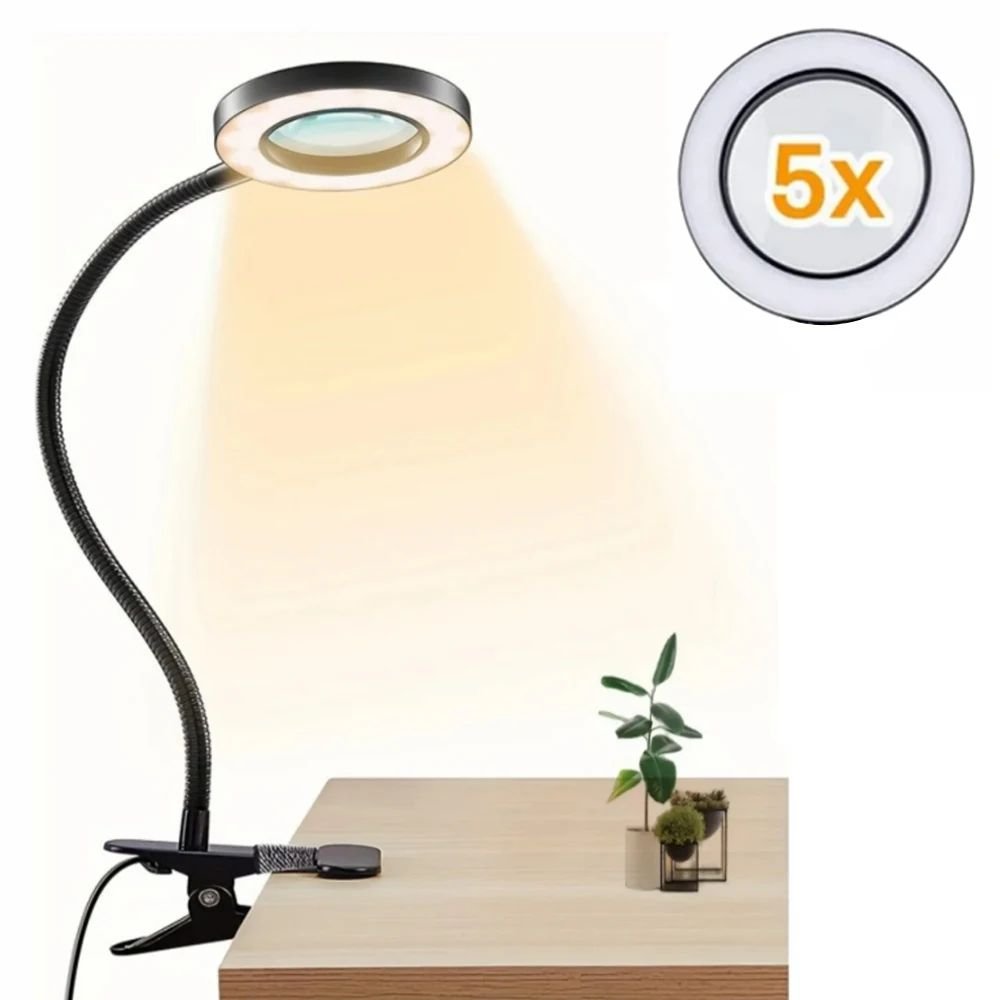 New Style USB Book Light Clip Desk Lamp 48 LED Reading Light 3 Color Mode 10 Brightness Dimmer Flexible Gooseneck Bed Night Lamp