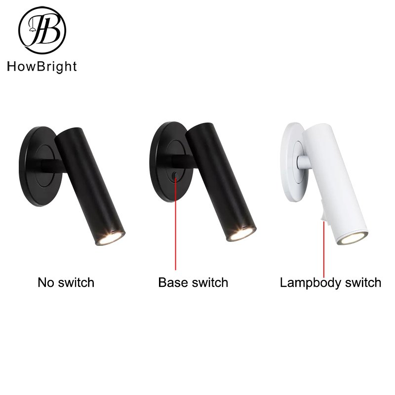 Adjustable 350 Degree Rotatable LED Headboard Wall Lamp 3W Bedside Reading Light Sconce Bedroom Window Book Room