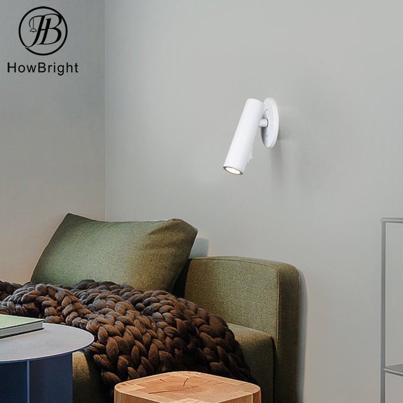 Adjustable 350 Degree Rotatable LED Headboard Wall Lamp 3W Bedside Reading Light Sconce Bedroom Window Book Room