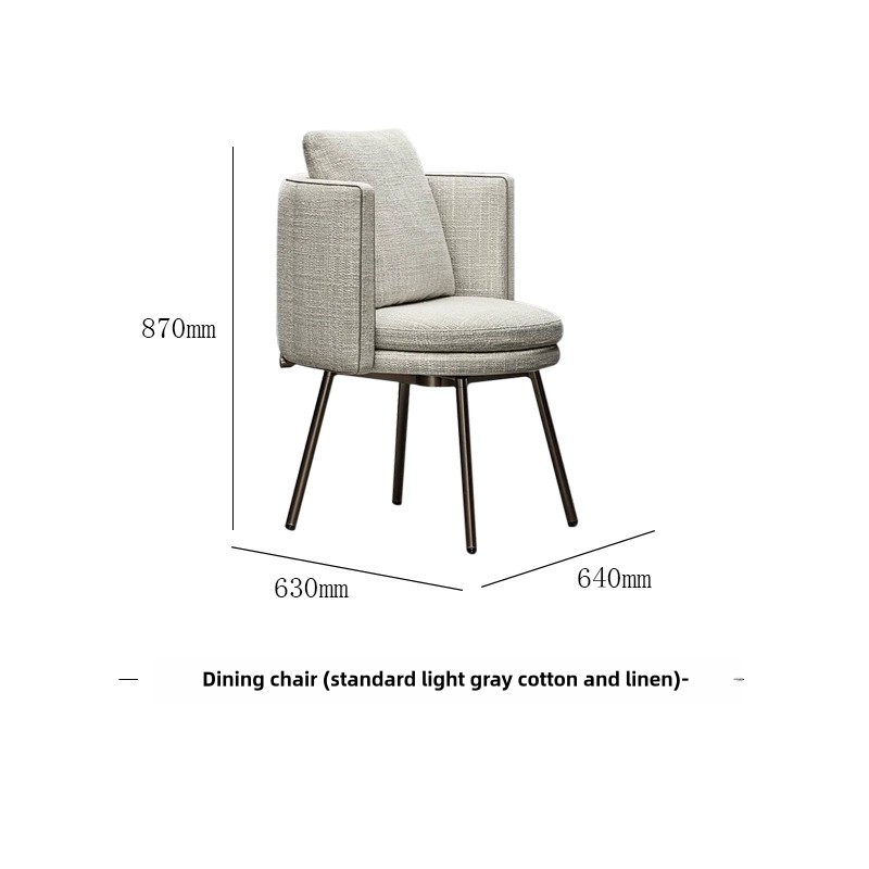 Light luxury Italian hotel villa dining chair modern designer single negotiation book chair dining chair