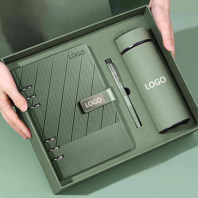 Hot sales 2024 custom spiral notebook with logo gift box sloat and pen hardcover pu notebook gift set custom enterprises