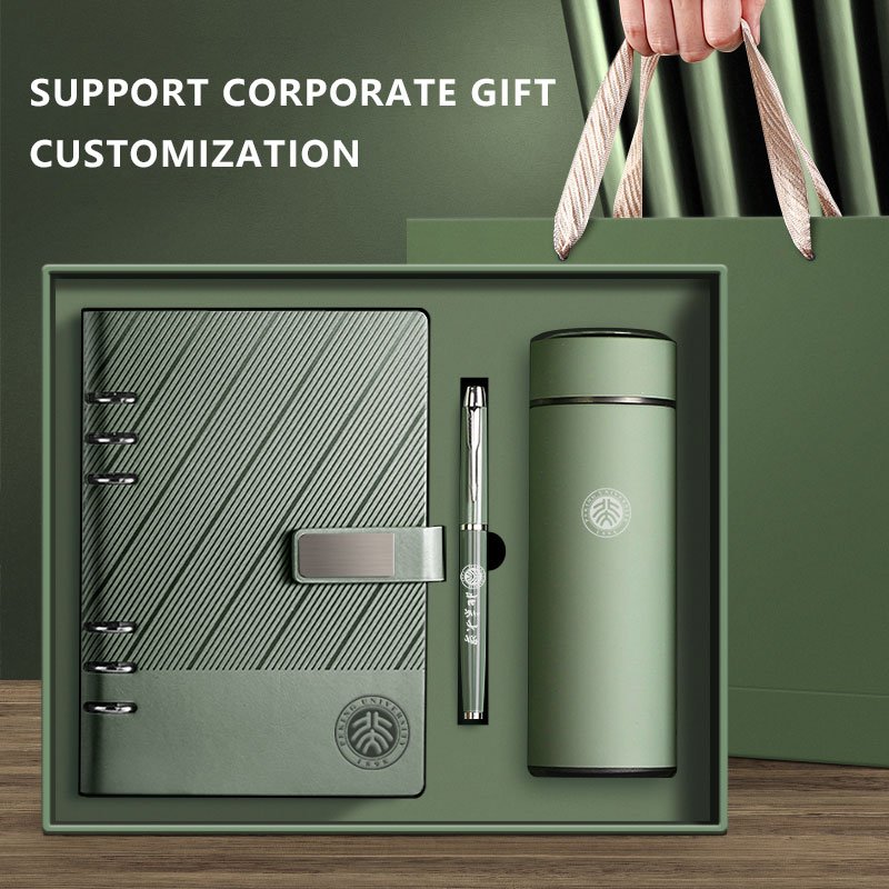 Hot sales 2024 custom spiral notebook with logo gift box sloat and pen hardcover pu notebook gift set custom enterprises