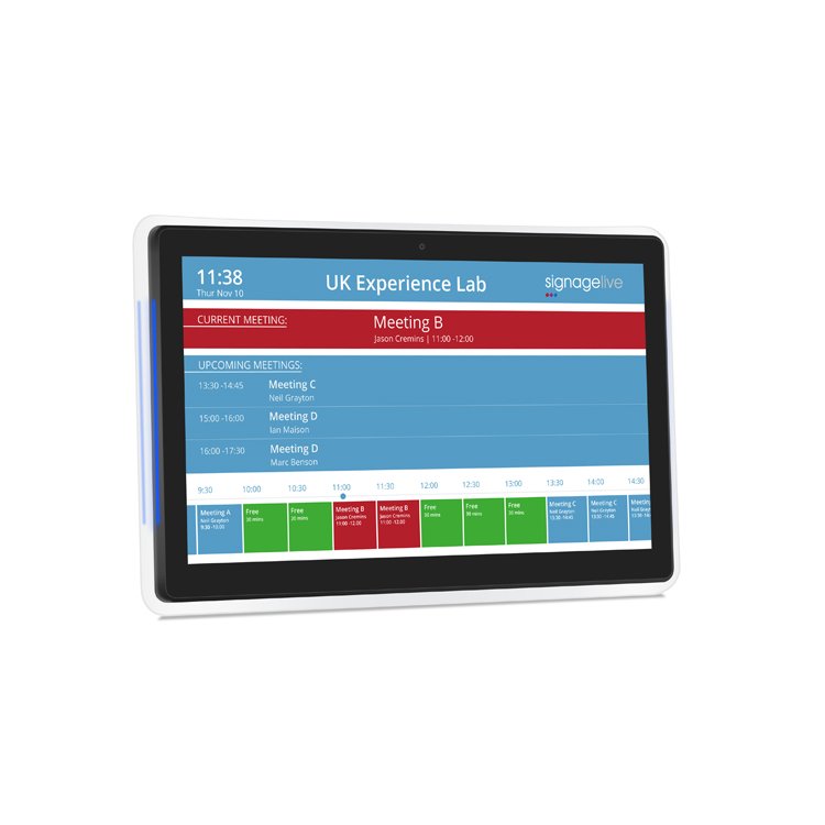 Wall mount 10.1 inch touch screen POE NFC RFID RK3568 android 11 LED Light Bar Booking display Meeting room tablets