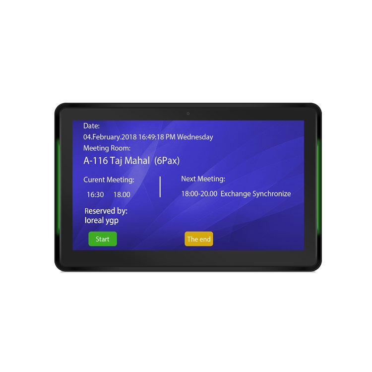 Wall mount 10.1 inch touch screen POE NFC RFID RK3568 android 11 LED Light Bar Booking display Meeting room tablets