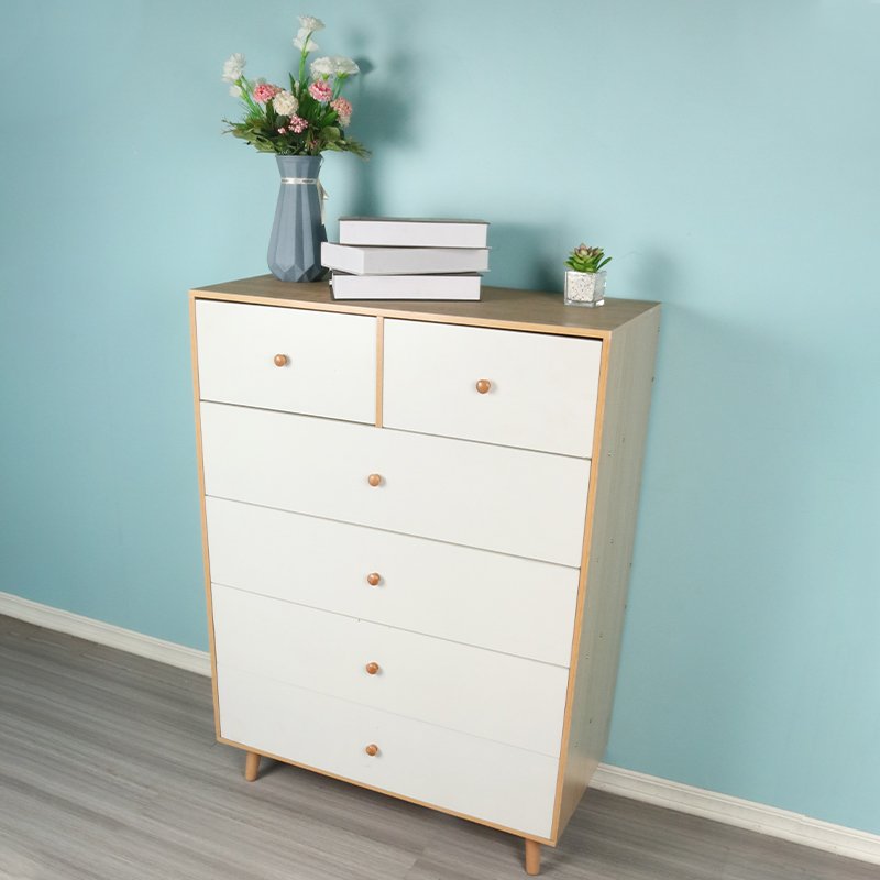 Multipurpose Wooden Shoe Cabinet 6-Drawer Dresser Tower Hallway Chest Of Drawers Modern Shoe Organizer