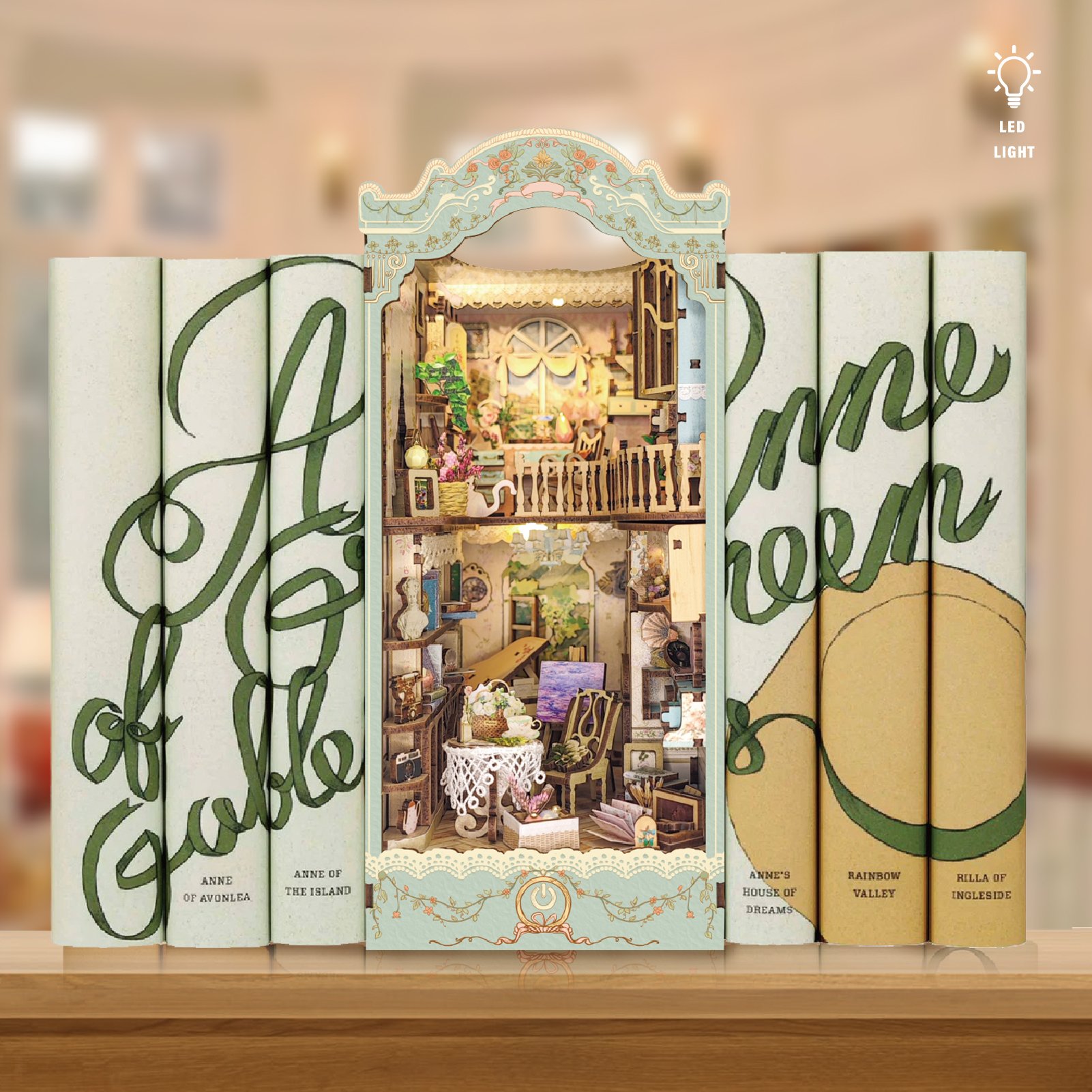 DIY Book Nook Kit Field Diary Miniature Custom Nook Book With Light Model Building Adults Booknook Decoration Books Dollhouse