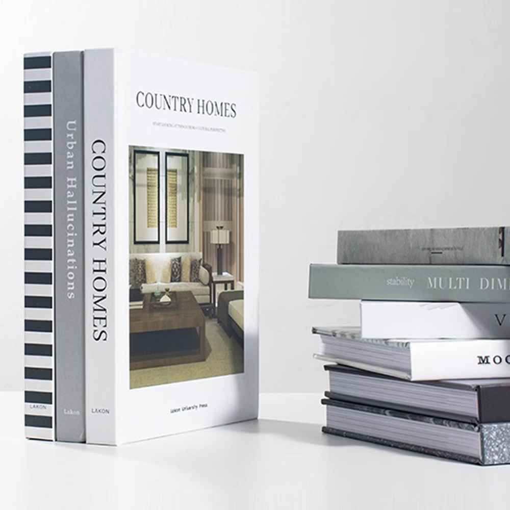 Foreign language color page decoration real book flip page simple style model room sales office soft coffee table ornaments