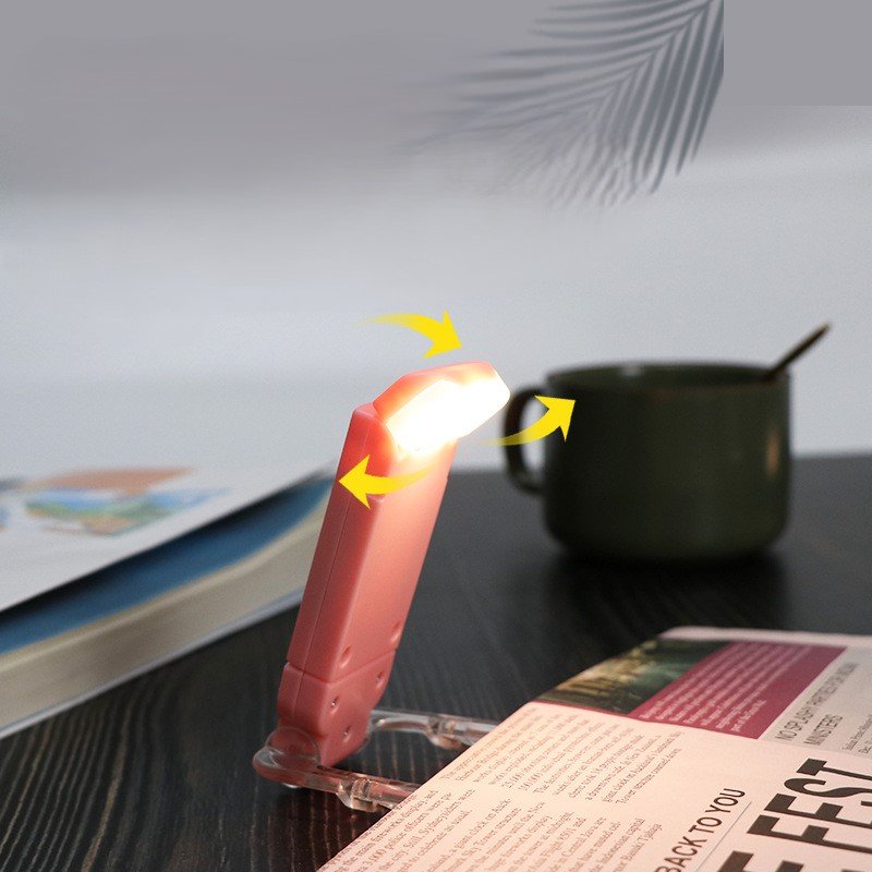 Adjustable Clip-On Mini LED Book Light Cheap Flexible Silicone Reading Lamp for Home and Bedroom Use with CR2032 Battery