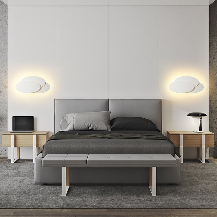 Wall lamp bedroom creative bedside lamp modern simple living room background wall Nordic family hotel project light