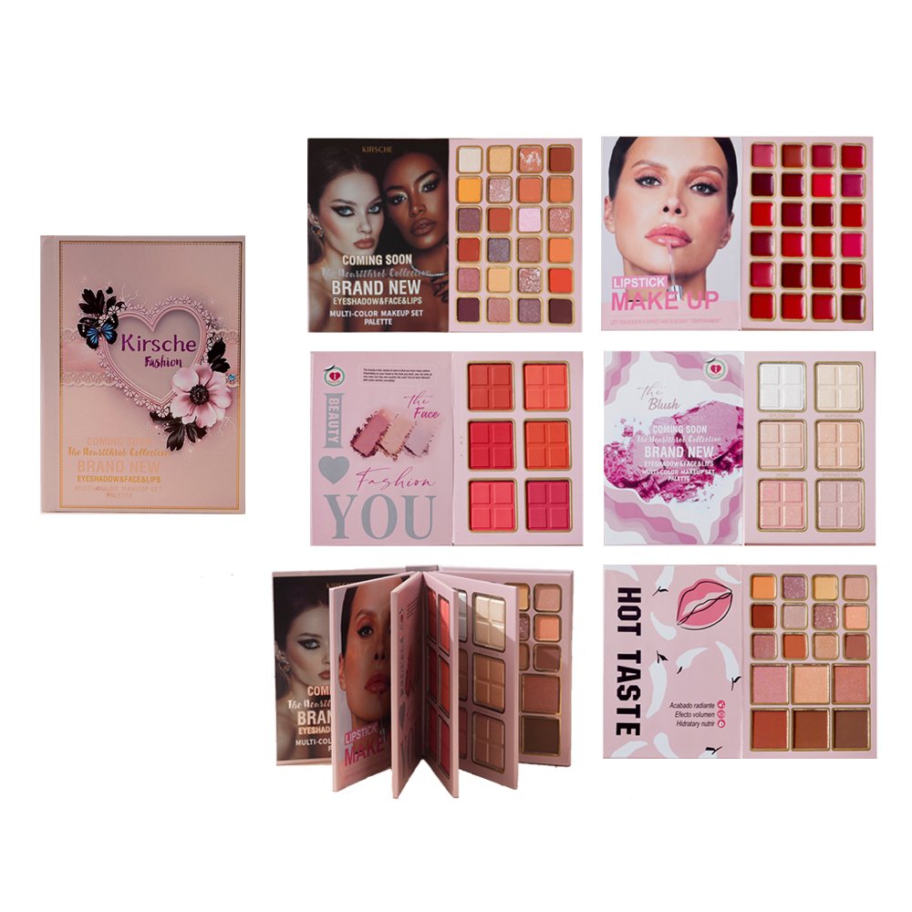 Private Label Makeup Kit all in one Gift Professional glitter Eyeshadow book palette,shimmer Contouring highlight,matte lipstick