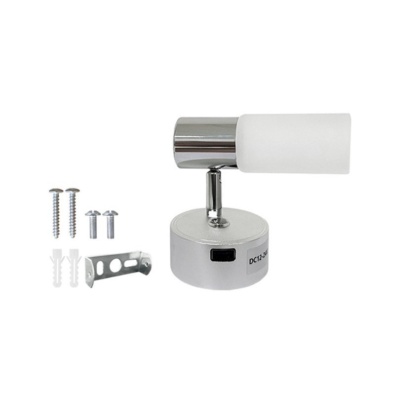 12V LED Reading Light Wall Mount USB Interior Bedside Book Map Lamp for Boat RV