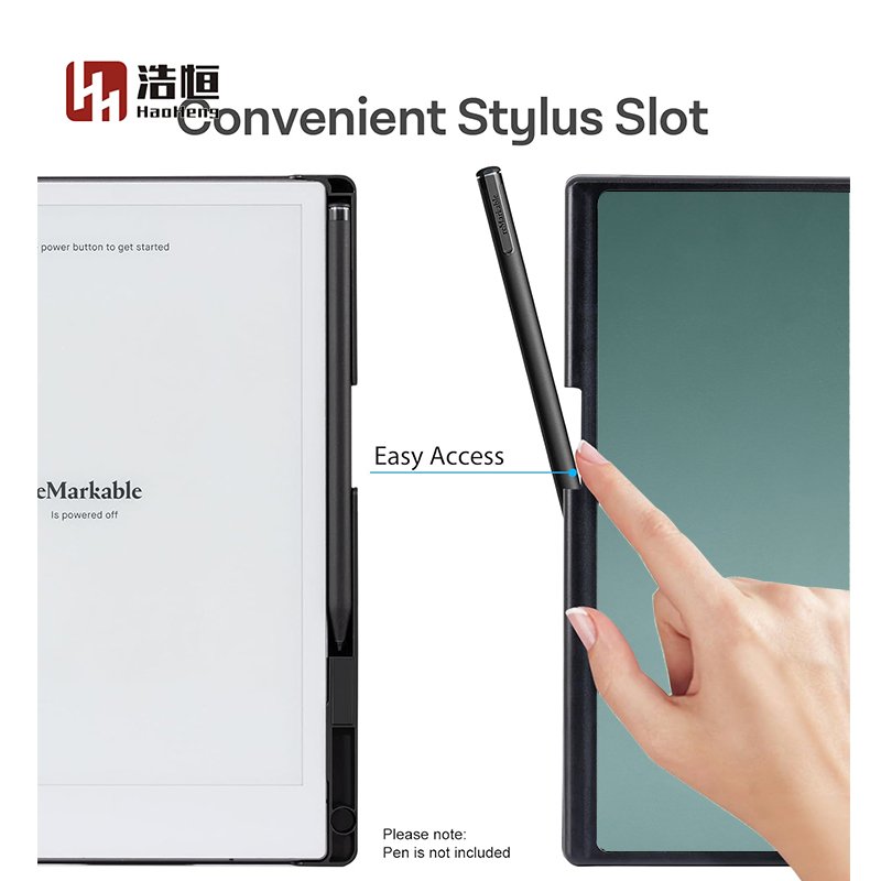Case for Remarkable 2 Tablet Lightweight and Hard Back Shell Protective Book Folio Cover with Built-in Pen Holder