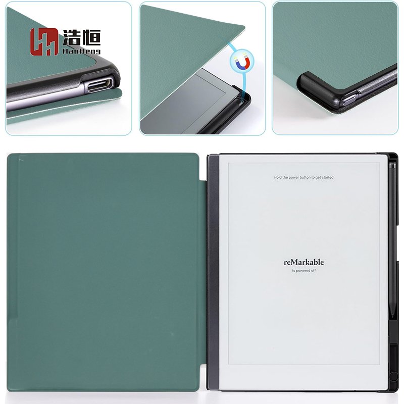 Case for Remarkable 2 Tablet Lightweight and Hard Back Shell Protective Book Folio Cover with Built-in Pen Holder