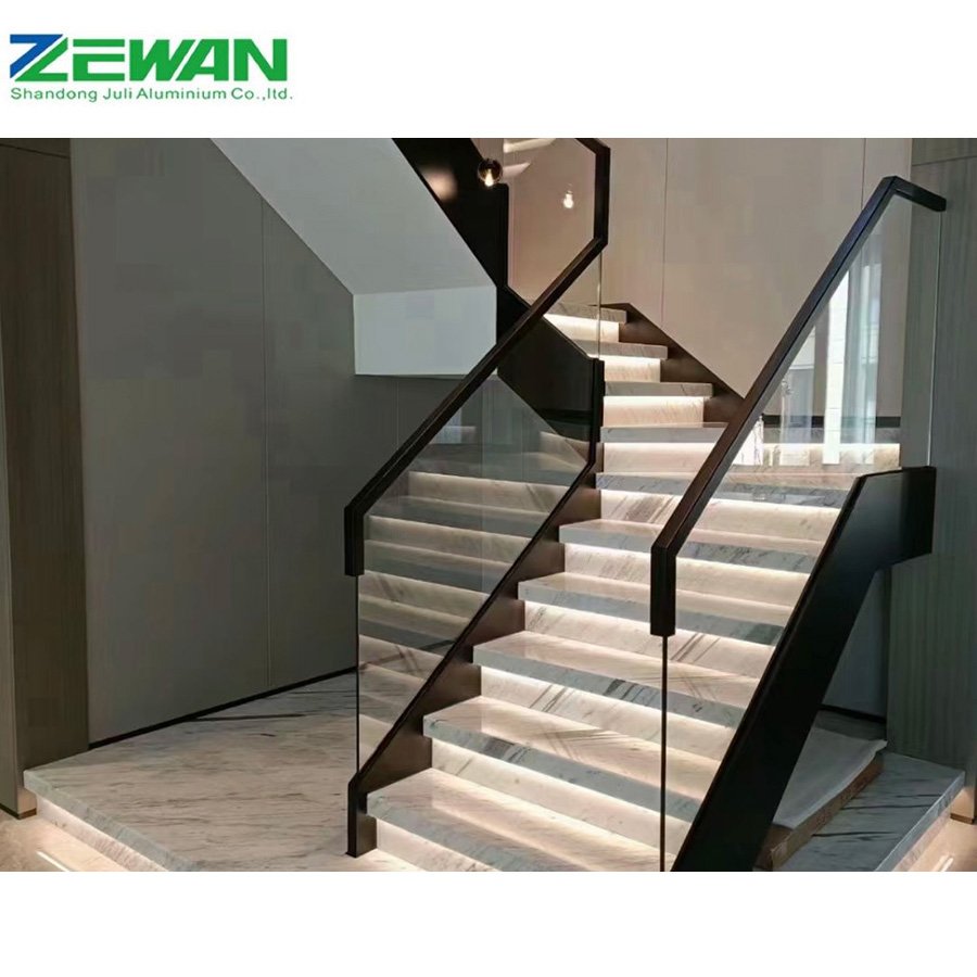 Trade Assurance Eco-Friendly Interior Railing Cast Aluminum Stair Handrail Design