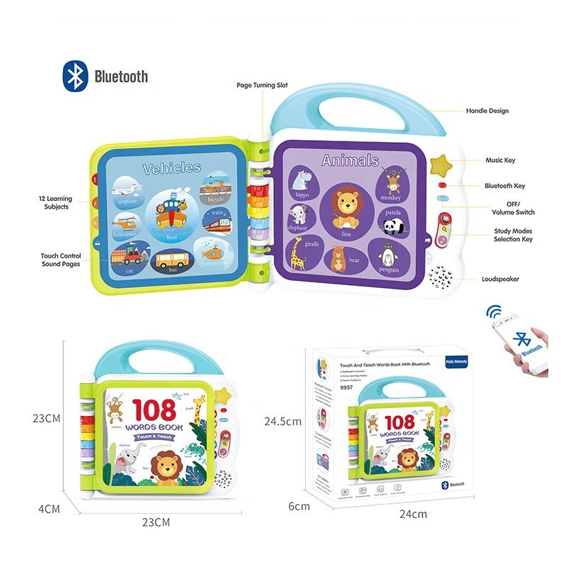 New Early Educational Toys Kids Learning Toy Baby Felt Busy Book with Sounds and Light for Children