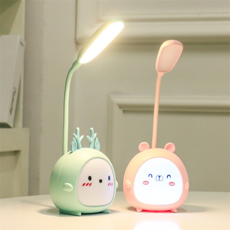 NEW kids Three-speed Dimming led table lamp flexible animal shape table Eye Protection Children's Gift reading night light
