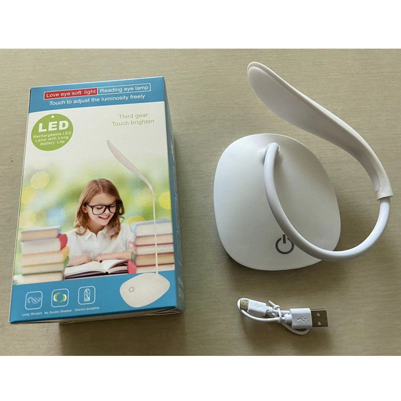 Table Lamp USB Plug Rechargeable Desk Lamp Bed Reading Book Night Light LED 3 Modes Dimming Eye Protection Light Bedside Lamp