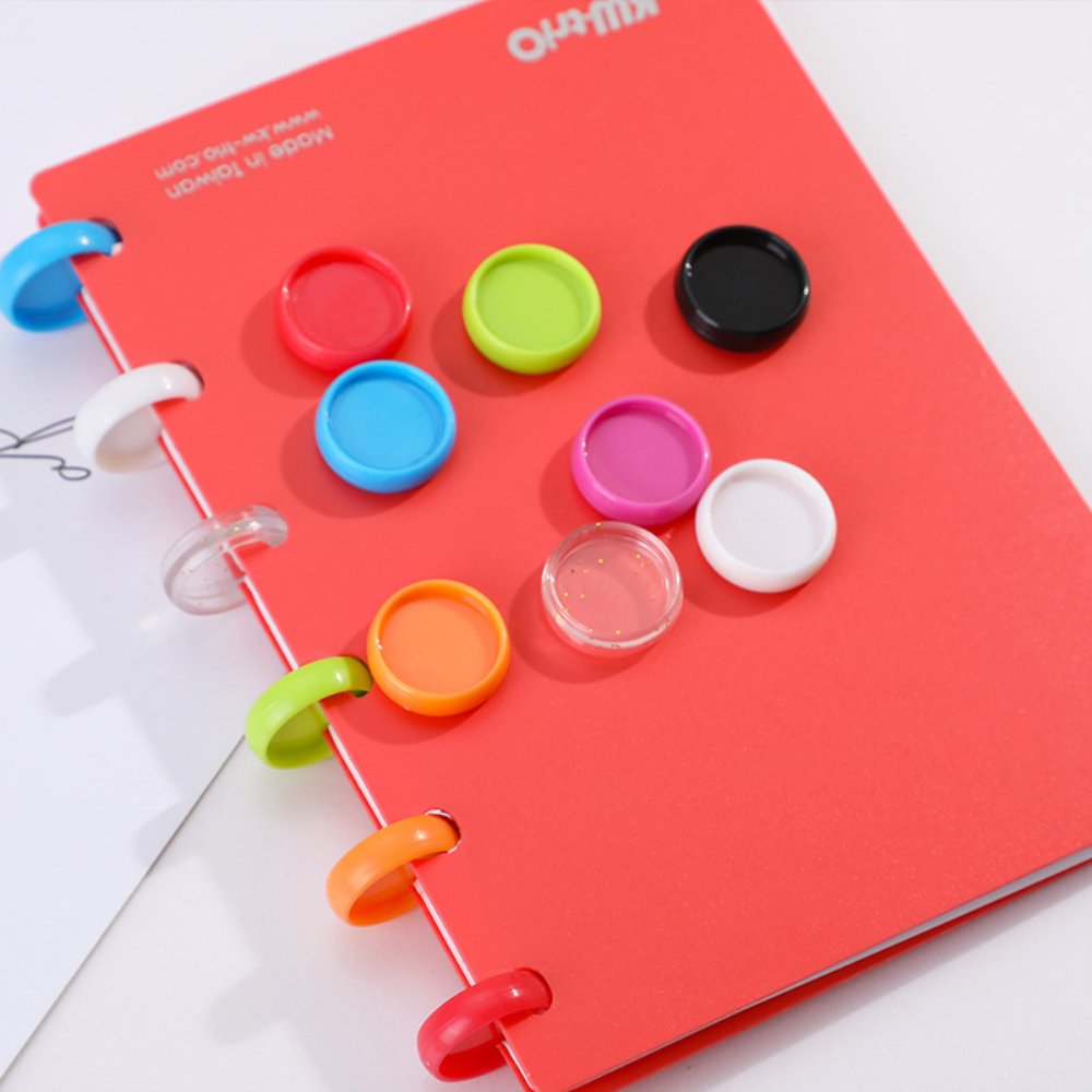 19/35mm Disc Ring ABS Expansion Binding Colorful Round Discs Discbound Mushroom Hole for Notebook Add Extra Page Binding Ring
