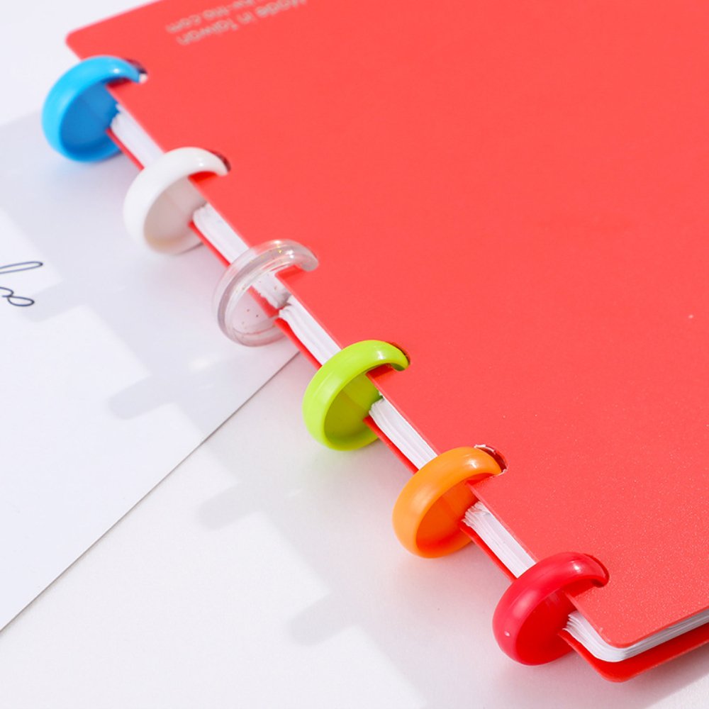 19/35mm Disc Ring ABS Expansion Binding Colorful Round Discs Discbound Mushroom Hole for Notebook Add Extra Page Binding Ring