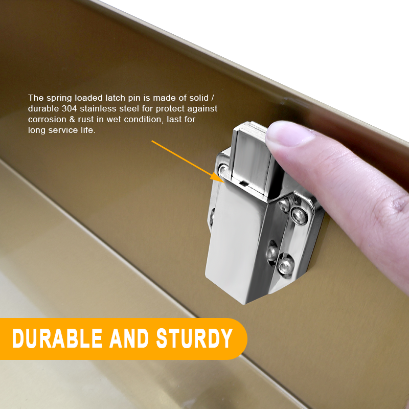 Stainless Steel Dual Tier Wall Niche Wall Mounted Storage Cabinet With Spring Lock For Bathroom Shower Living Room