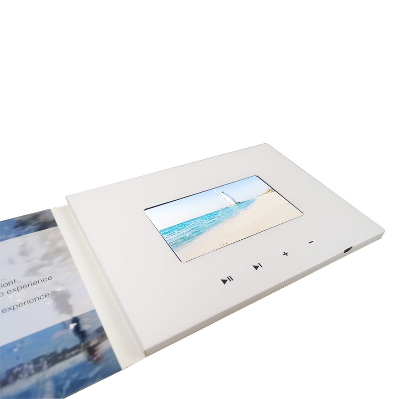 wholesale A5 paper advertising player 7 inch video music photo book LCD booklet business video brochure card