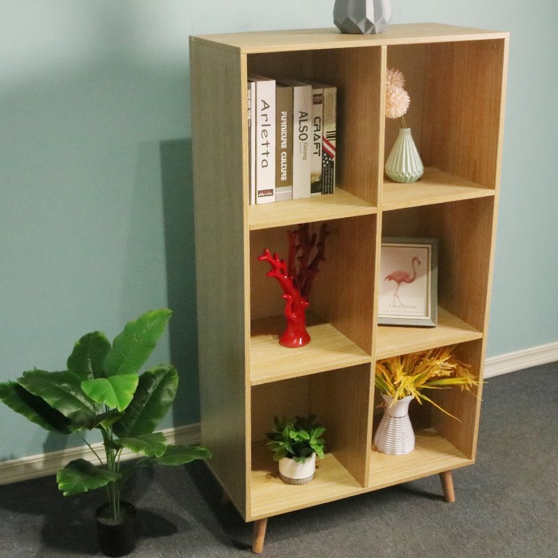 Medieval modern wide bookshelves and teak Brown storage units for living rooms, study and office shelves