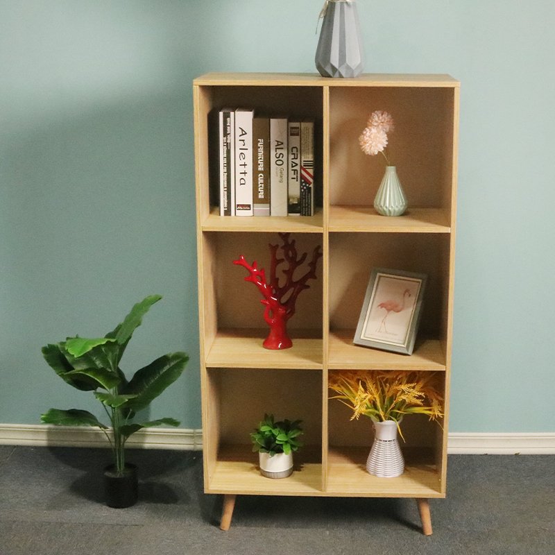 Medieval modern wide bookshelves and teak Brown storage units for living rooms, study and office shelves