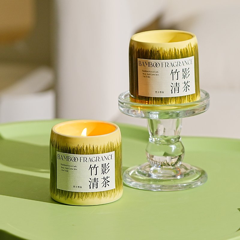 Customizable Bamboo Candle Jars Luxury Strong Scented Wax Candles Wholesale Weddings Special Private Label