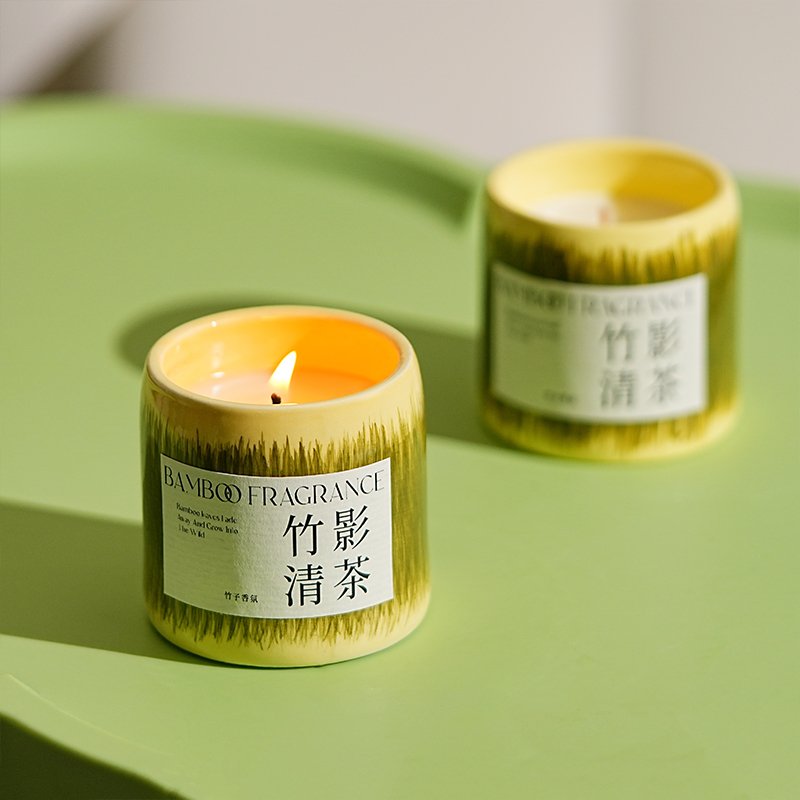 Customizable Bamboo Candle Jars Luxury Strong Scented Wax Candles Wholesale Weddings Special Private Label