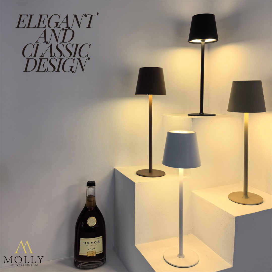 study modern boutique decorative table lamp rechargeable cordless led light up bar table for hotel bedside bedroom living room
