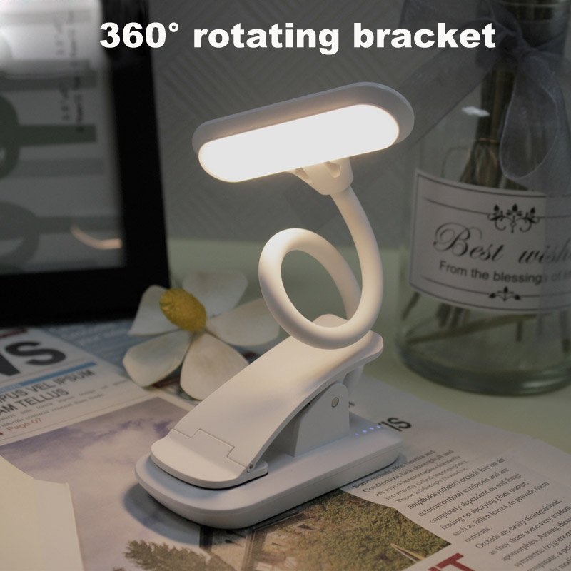 2024 Children LED Reading Clip Lamp Button Battery Book indoor Lights Promotion Gift Creative promotional student led book lamp