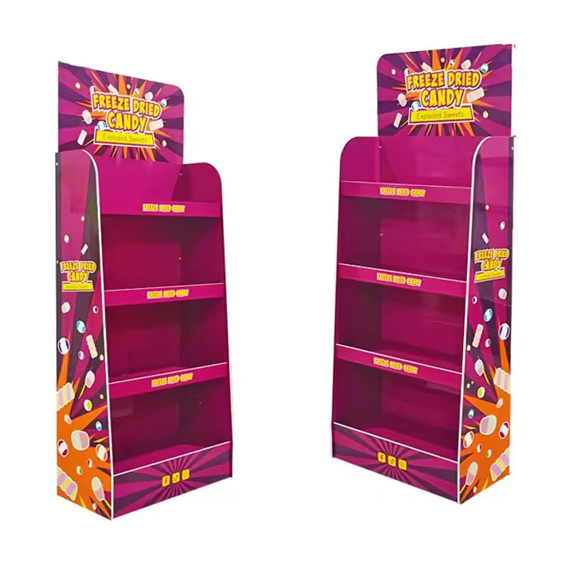Customized PVC Plastic Cosmetic Nail Polish Body Cream Floor Standing Display