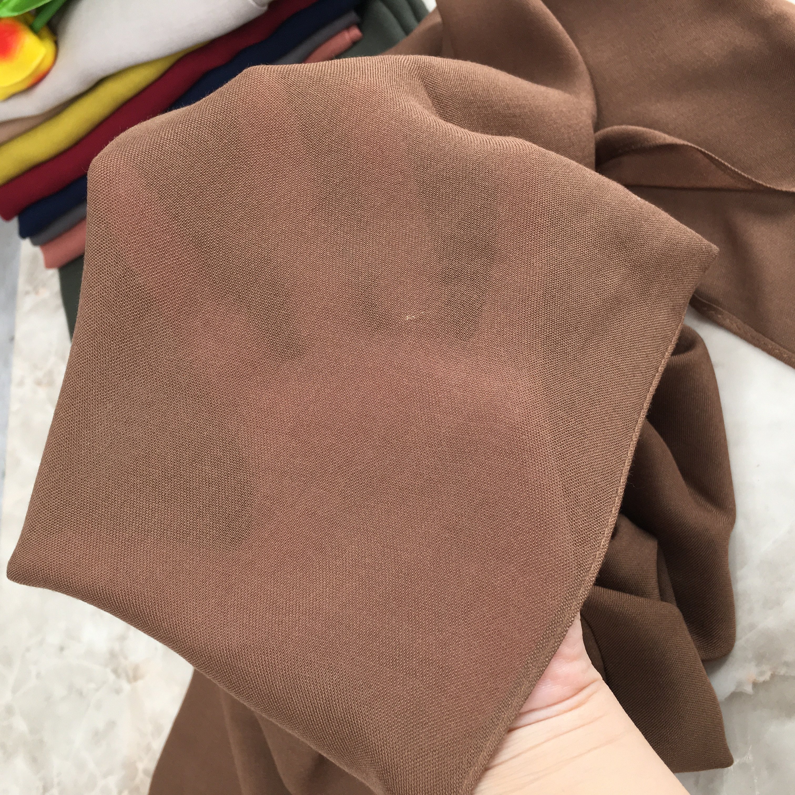Best Selling New Design Light Weight Modal Hijab Soft Breathable Thinner Bamboo Woven Modal Scarf For Muslim Women