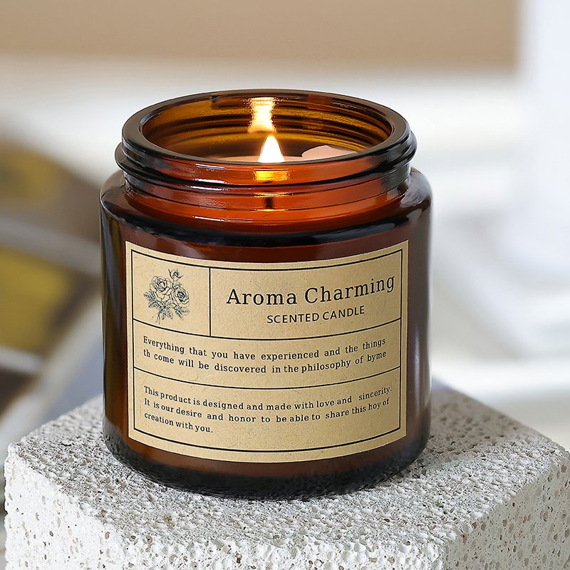 Candles for Home Scented Aromatherapy Soy Wax Long Lasting Amber Jar Candles Thanksgiving Day Present Scent candle