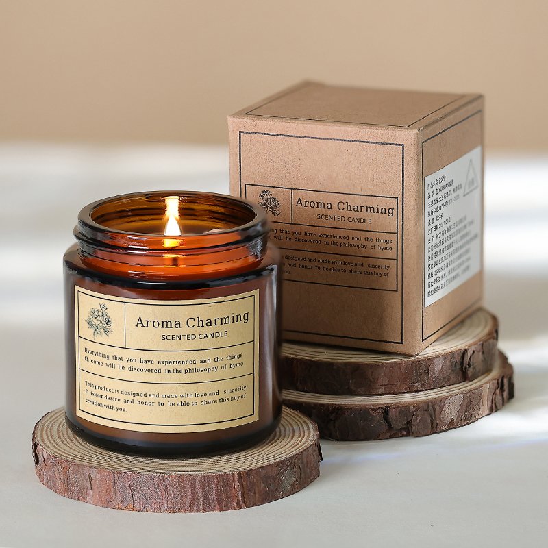 Candles for Home Scented Aromatherapy Soy Wax Long Lasting Amber Jar Candles Thanksgiving Day Present Scent candle