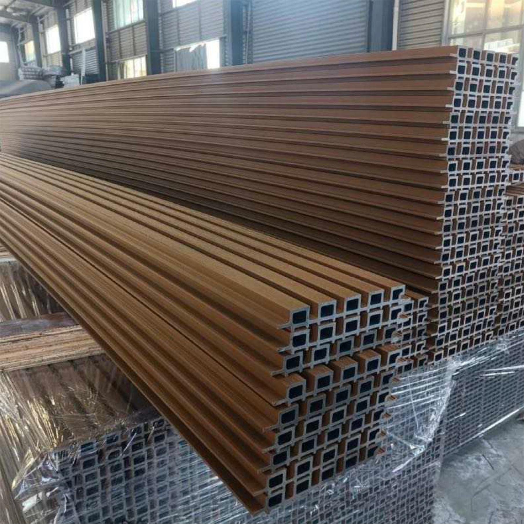 Eco-friendly Interior WPC Wood Wall Cladding Exterior LED Strip Light for Wpc Fluted Panel Wood Flexible Designs WPC Panels