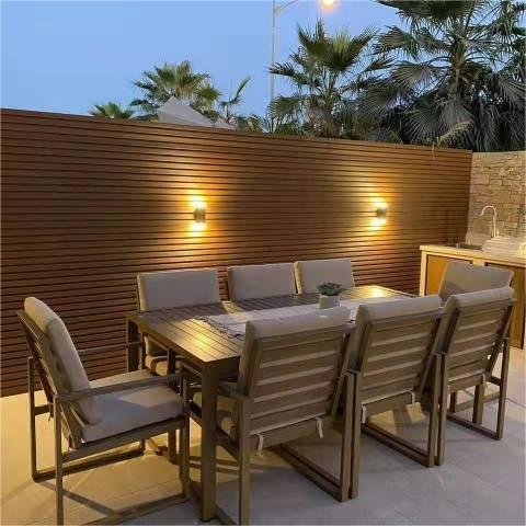 Eco-friendly Interior WPC Wood Wall Cladding Exterior LED Strip Light for Wpc Fluted Panel Wood Flexible Designs WPC Panels