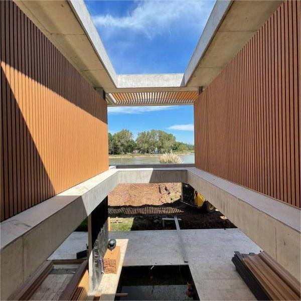 Eco-friendly Interior WPC Wood Wall Cladding Exterior LED Strip Light for Wpc Fluted Panel Wood Flexible Designs WPC Panels