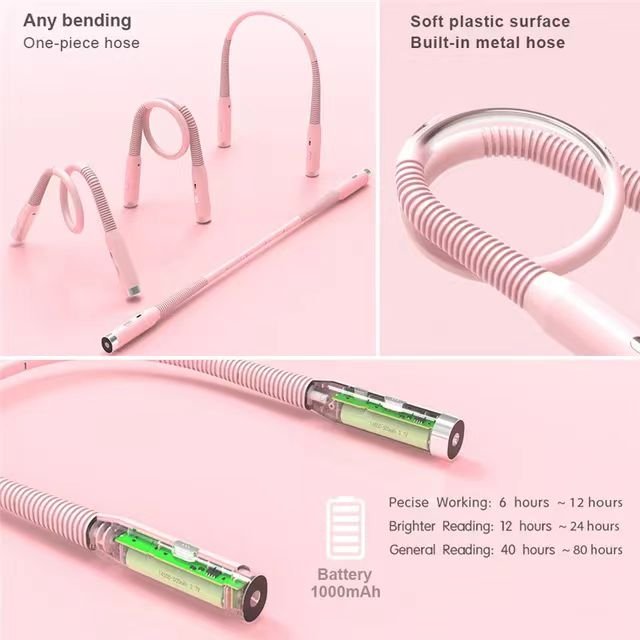 Hot Selling Led Portable Flexible Neck Hanging Charging Book Light Eye Protection Neck Reading Light