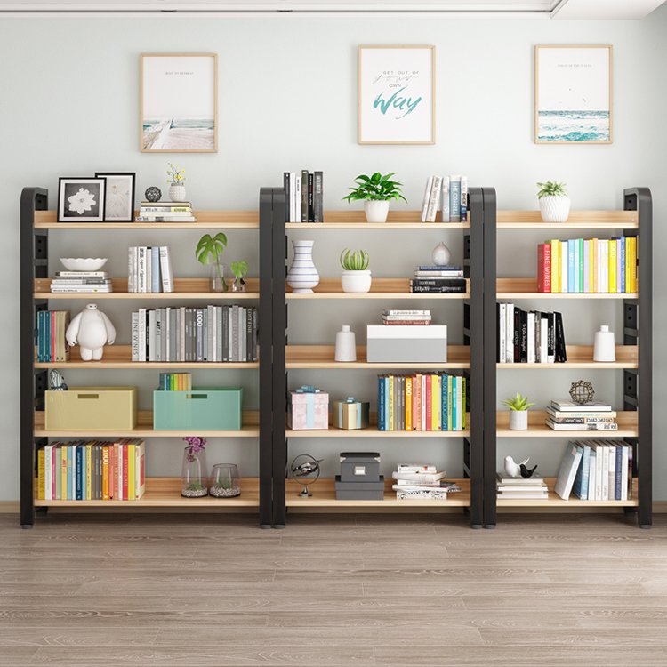 Modern Adjustable Multifunctional Display Storage Shelf Bookcase Multilayer Wooden Office Bookshelf