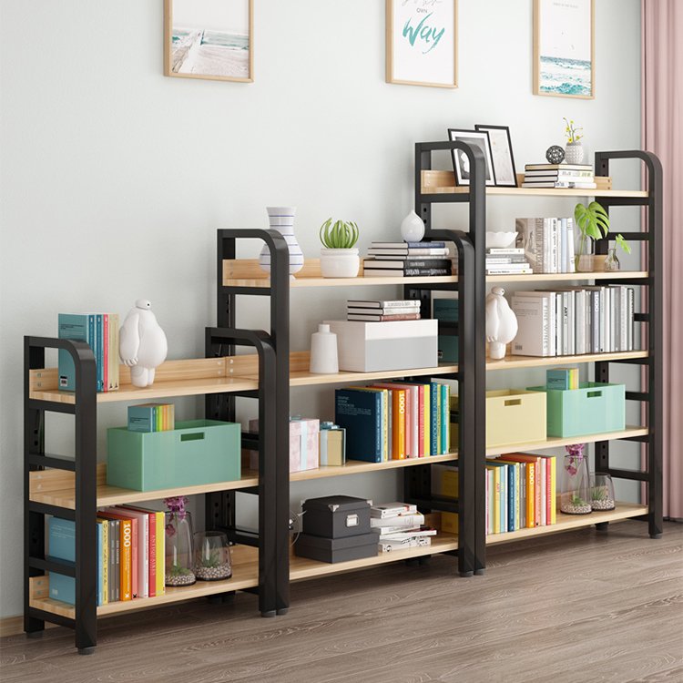 Modern Adjustable Multifunctional Display Storage Shelf Bookcase Multilayer Wooden Office Bookshelf