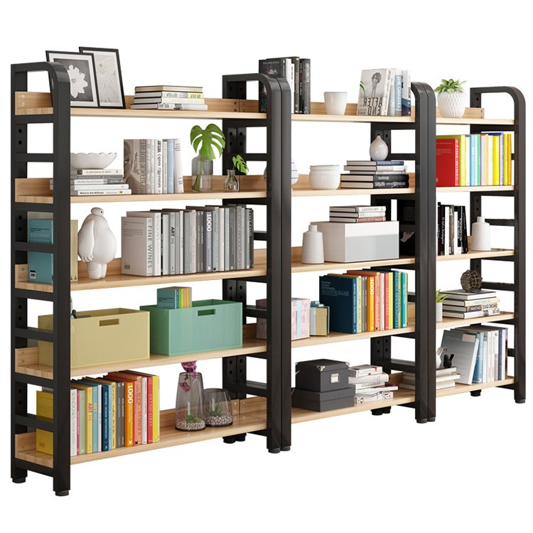 Modern Adjustable Multifunctional Display Storage Shelf Bookcase Multilayer Wooden Office Bookshelf
