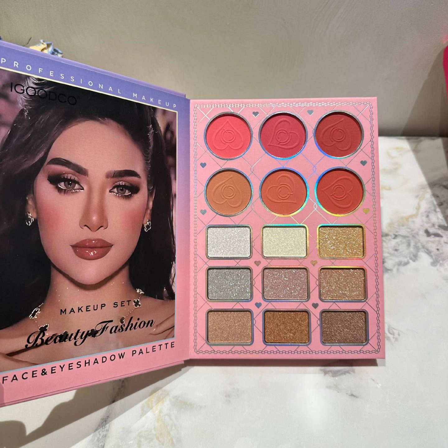57-color book-style eyeshadow palette, matte and pearlescent blush, all-in-one multifunctional makeup palette makeup book