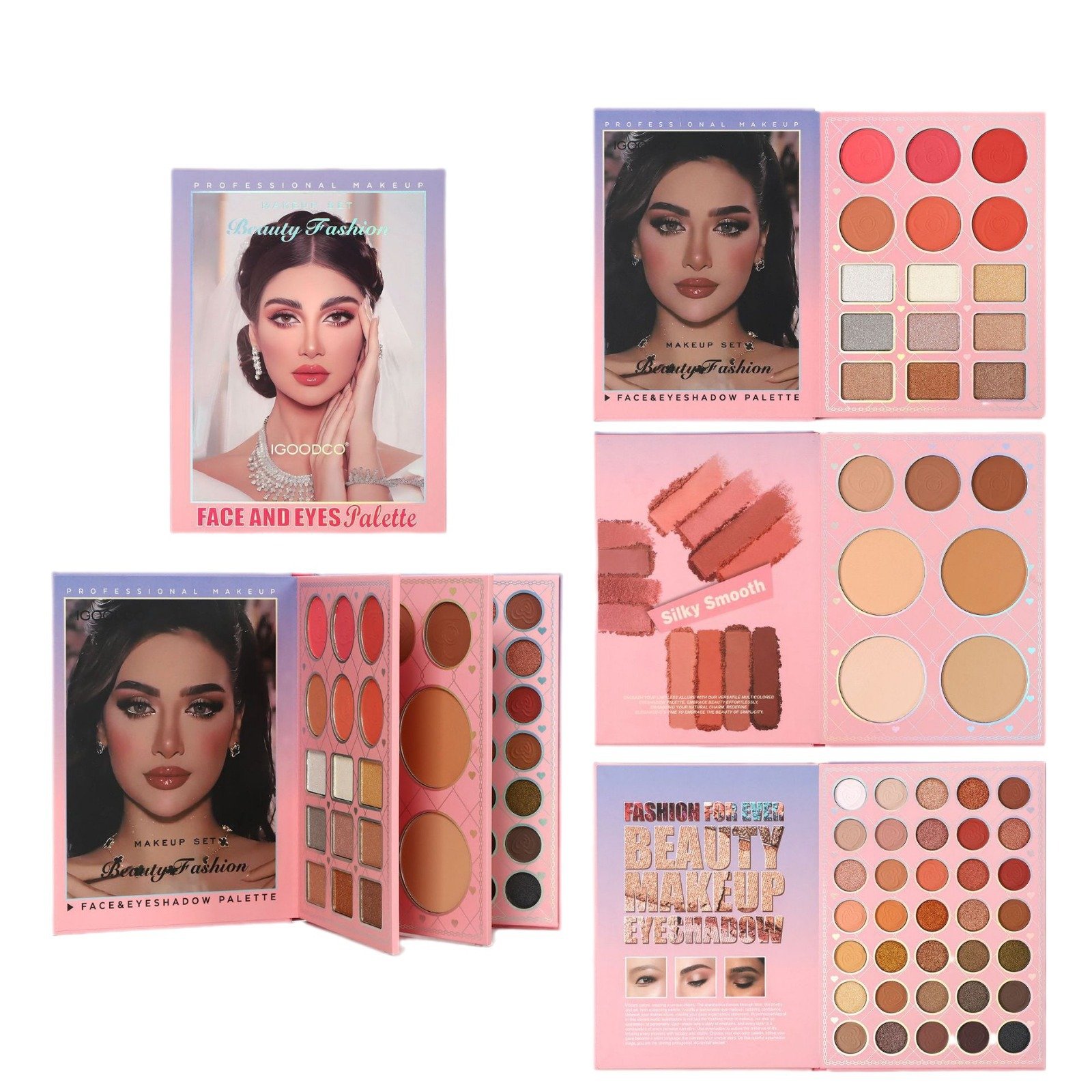 57-color book-style eyeshadow palette, matte and pearlescent blush, all-in-one multifunctional makeup palette makeup book