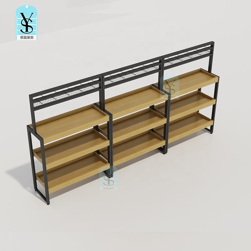Wooden Iron Display Racks Flooring Stands Toy Stationary Book accessories Store Middle Island Shelf