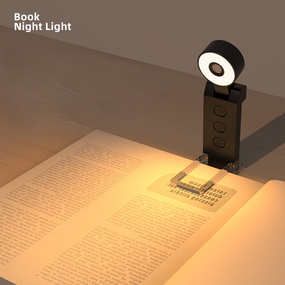 Customizable Eyes Protection Foldable Book Reading Pocket LED Desk Light USB Rechargeable Book Lamp for Reading in Bed Hotels