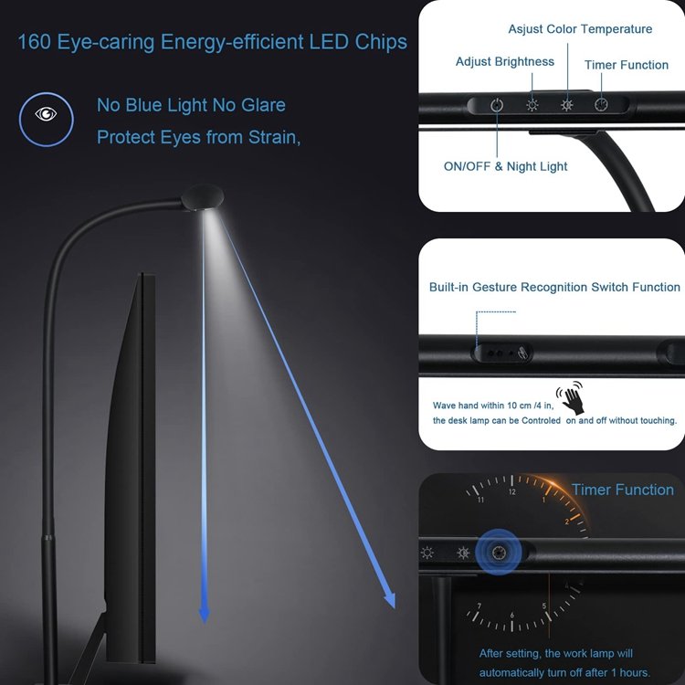 Architect Desk Light LED Desk Lamp Flexible Table Bedside Book Reading Study Office Work Children Night Light LED Desk Lamp